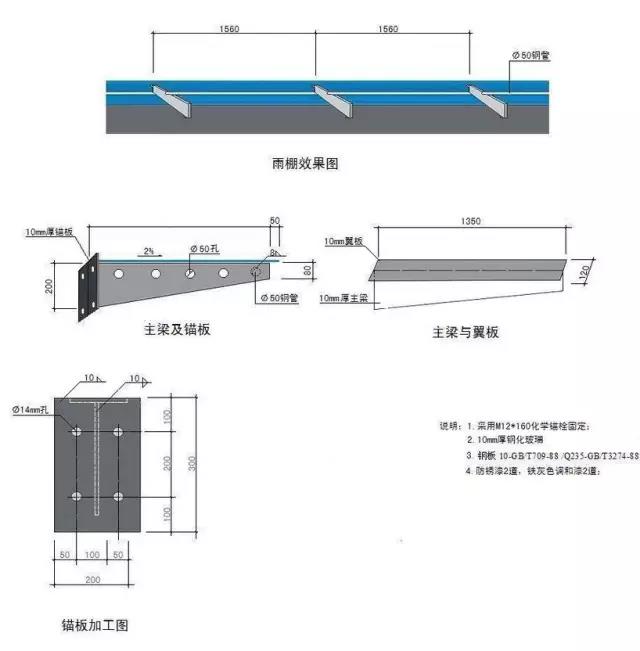 钢结构雨棚施工流程